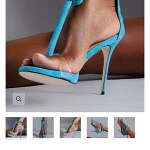 Aminah Abdul Turquoise Rope Heels